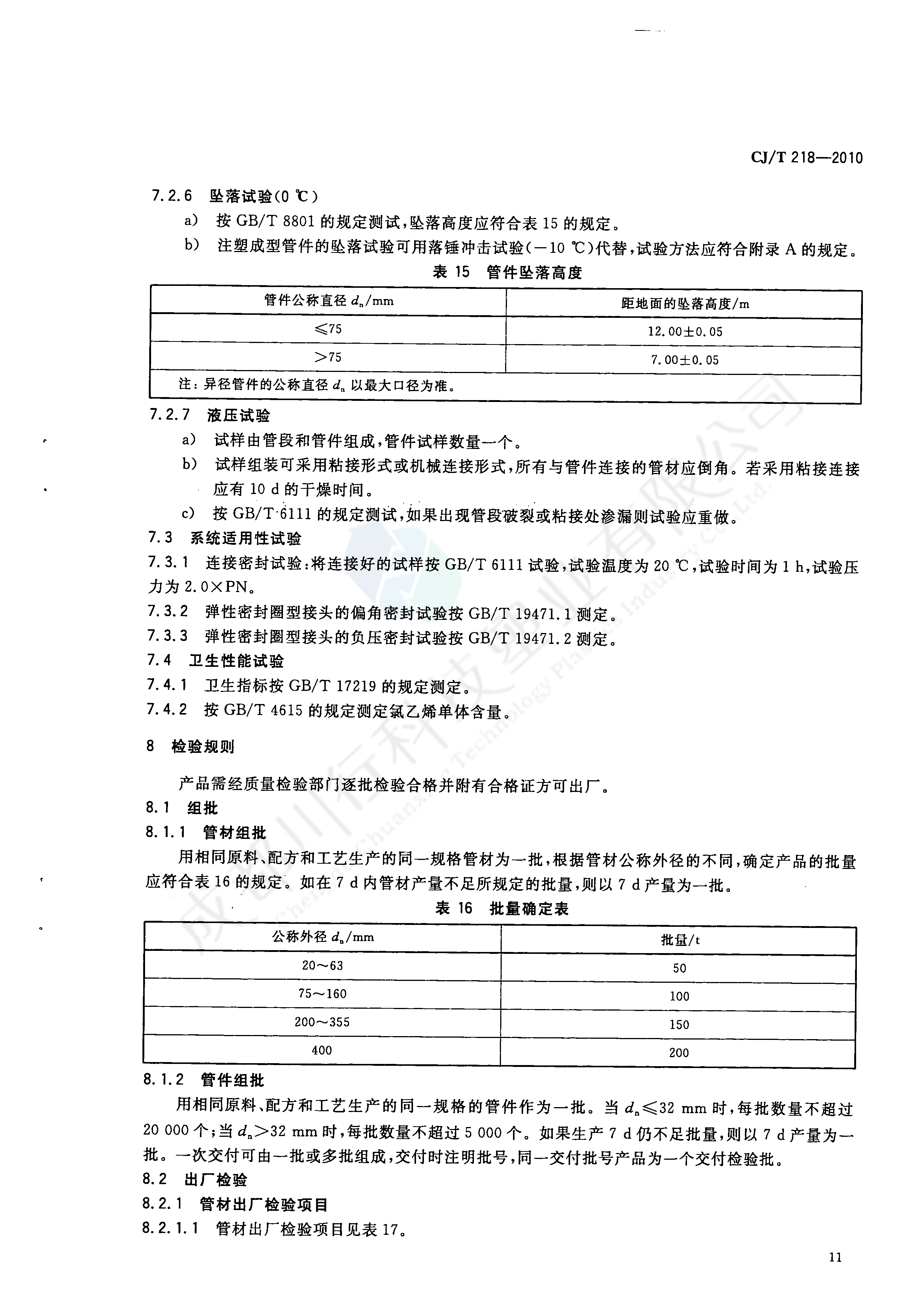 給水用丙烯酸共聚聚氯乙烯管材及管件執行標準(13)